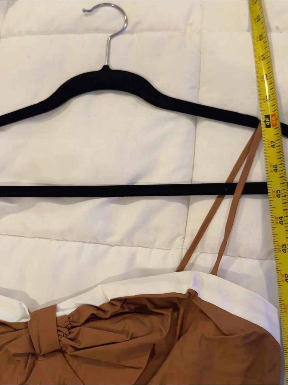 ASTR Tan Contrast-Trim Sweetheart Midi Dress - Picture 15 of 15